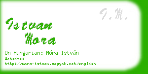 istvan mora business card
