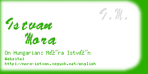 istvan mora business card